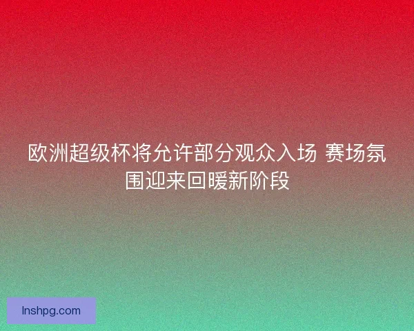 欧洲超级杯将允许部分观众入场 赛场氛围迎来回暖新阶段